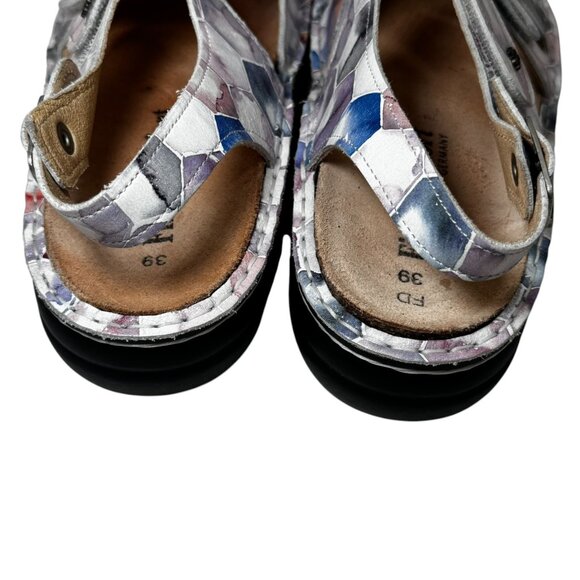 Finn Comfort Pastel Leather Gomera 39 US 8/8.5 Womens Sandals EUC Adjustable - Picture 5 of 6